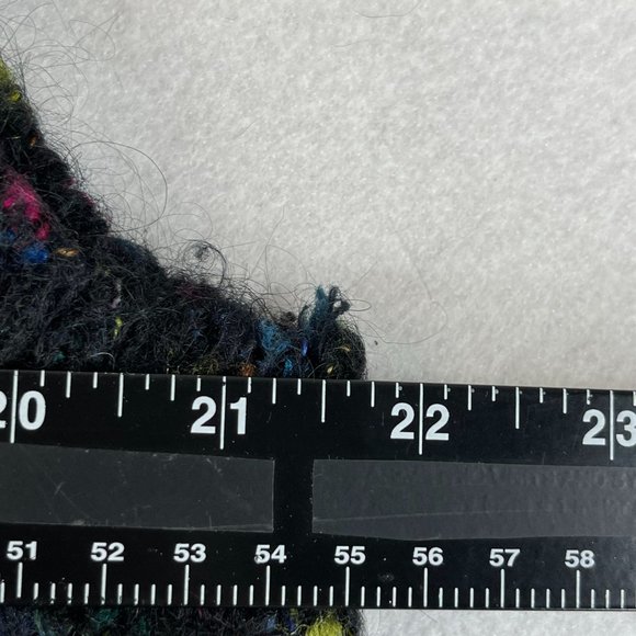 Vintage STEFANO BASICS Womens 18/20 Plus Black Multi Speckled Mohair Button Vest - Picture 8 of 9